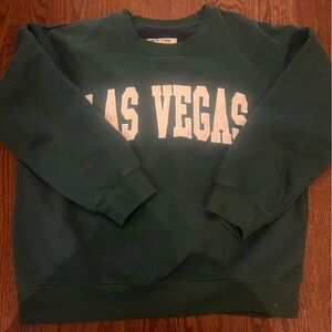New York Popular Las Vegas Crewneck Sweatshirt - Dark Green